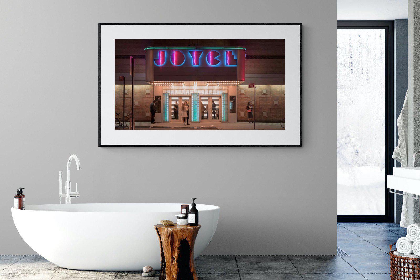 Neon Brooklyn-Wall_Art-180 x 110cm-Framed Print-Black-Pixalot