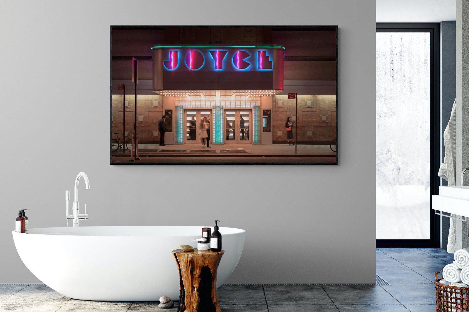 Neon Brooklyn-Wall_Art-180 x 110cm-Mounted Canvas-Black-Pixalot