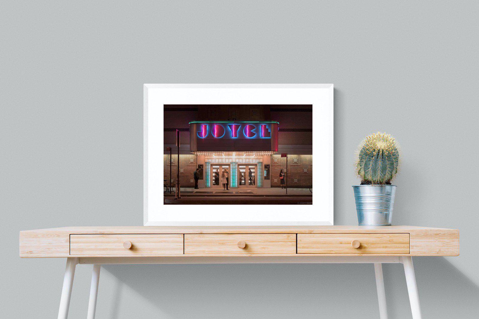 Neon Brooklyn-Wall_Art-80 x 60cm-Framed Print-White-Pixalot