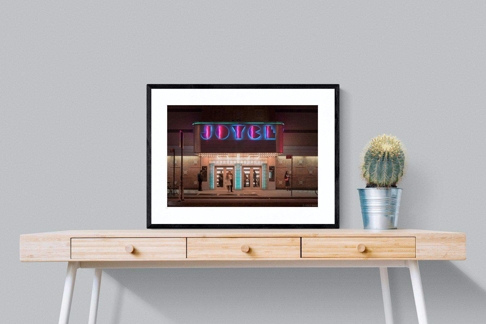 Neon Brooklyn-Wall_Art-80 x 60cm-Framed Print-Black-Pixalot