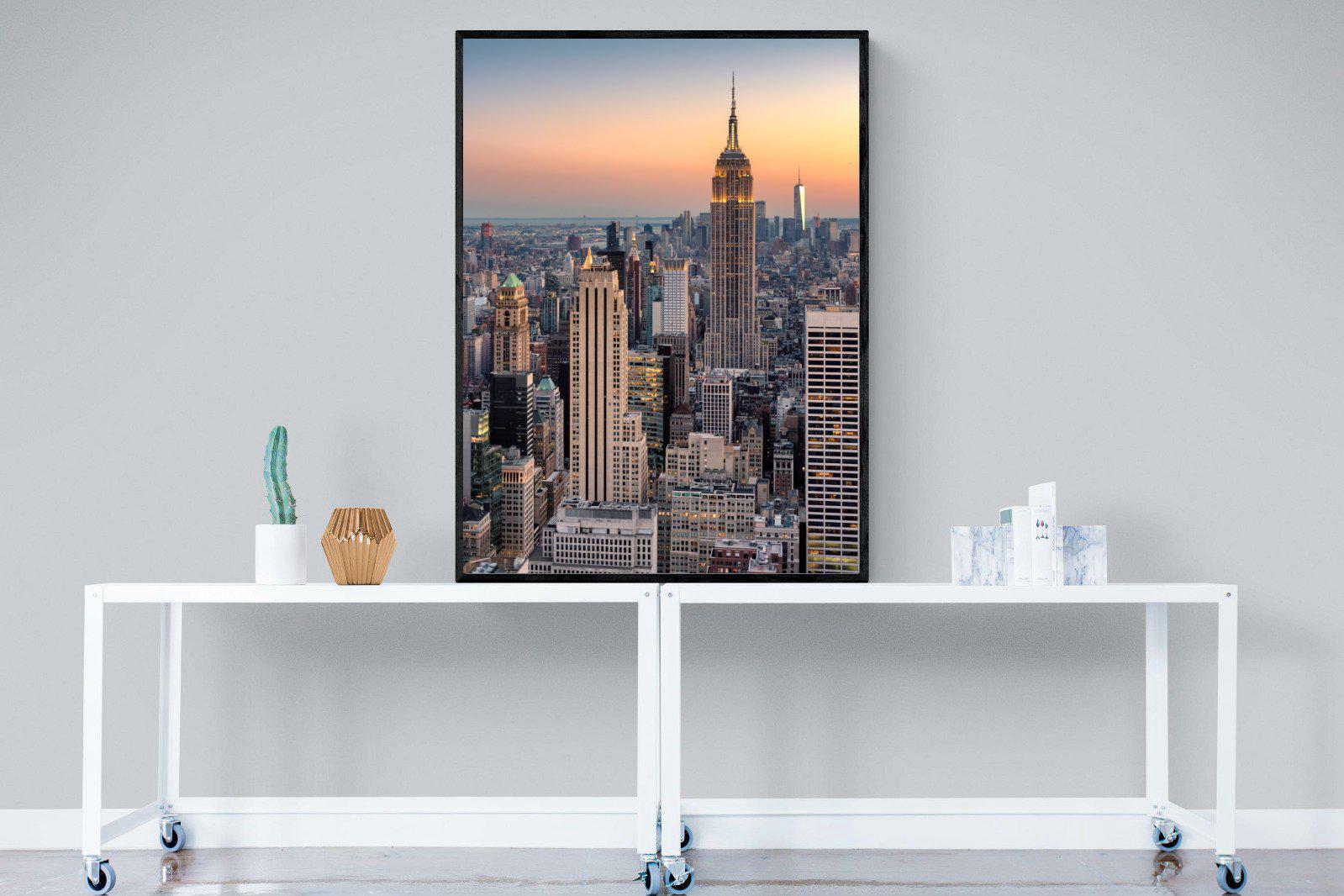 New York-Wall_Art-90 x 120cm-Mounted Canvas-Black-Pixalot