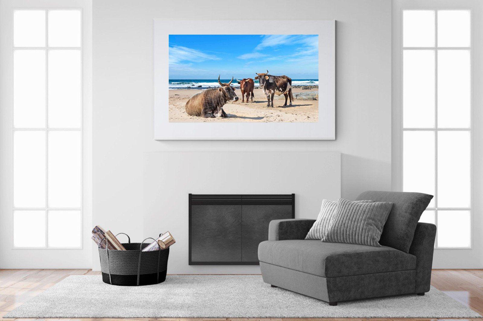 Nguni Album Cover-Wall_Art-150 x 100cm-Framed Print-White-Pixalot