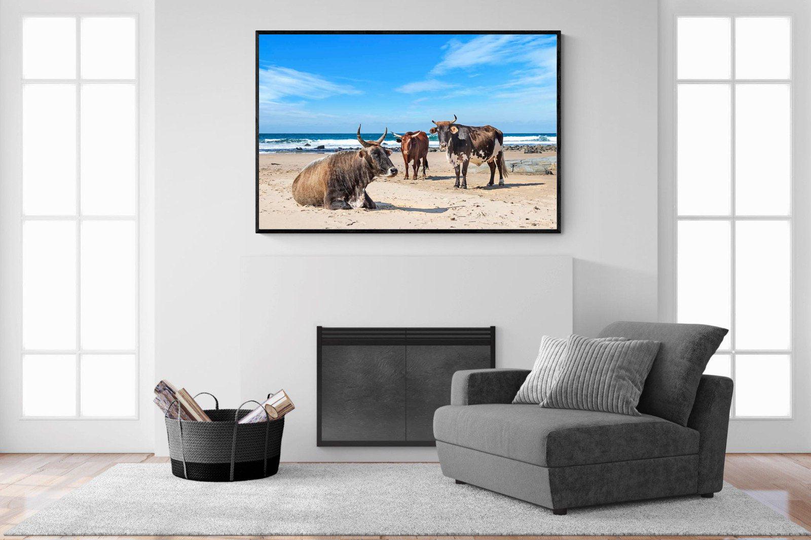 Nguni Album Cover-Wall_Art-150 x 100cm-Mounted Canvas-Black-Pixalot