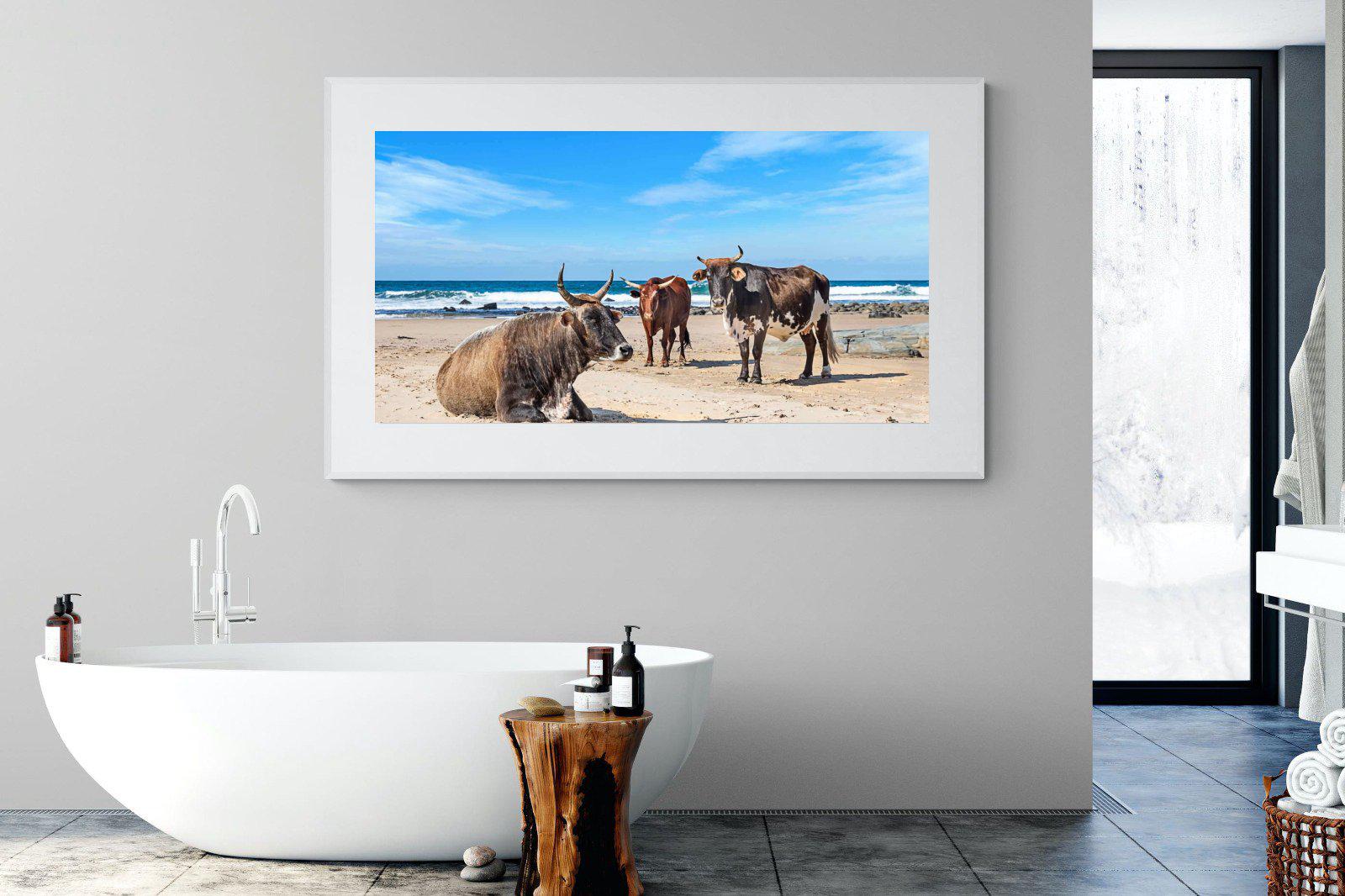 Nguni Album Cover-Wall_Art-180 x 110cm-Framed Print-White-Pixalot