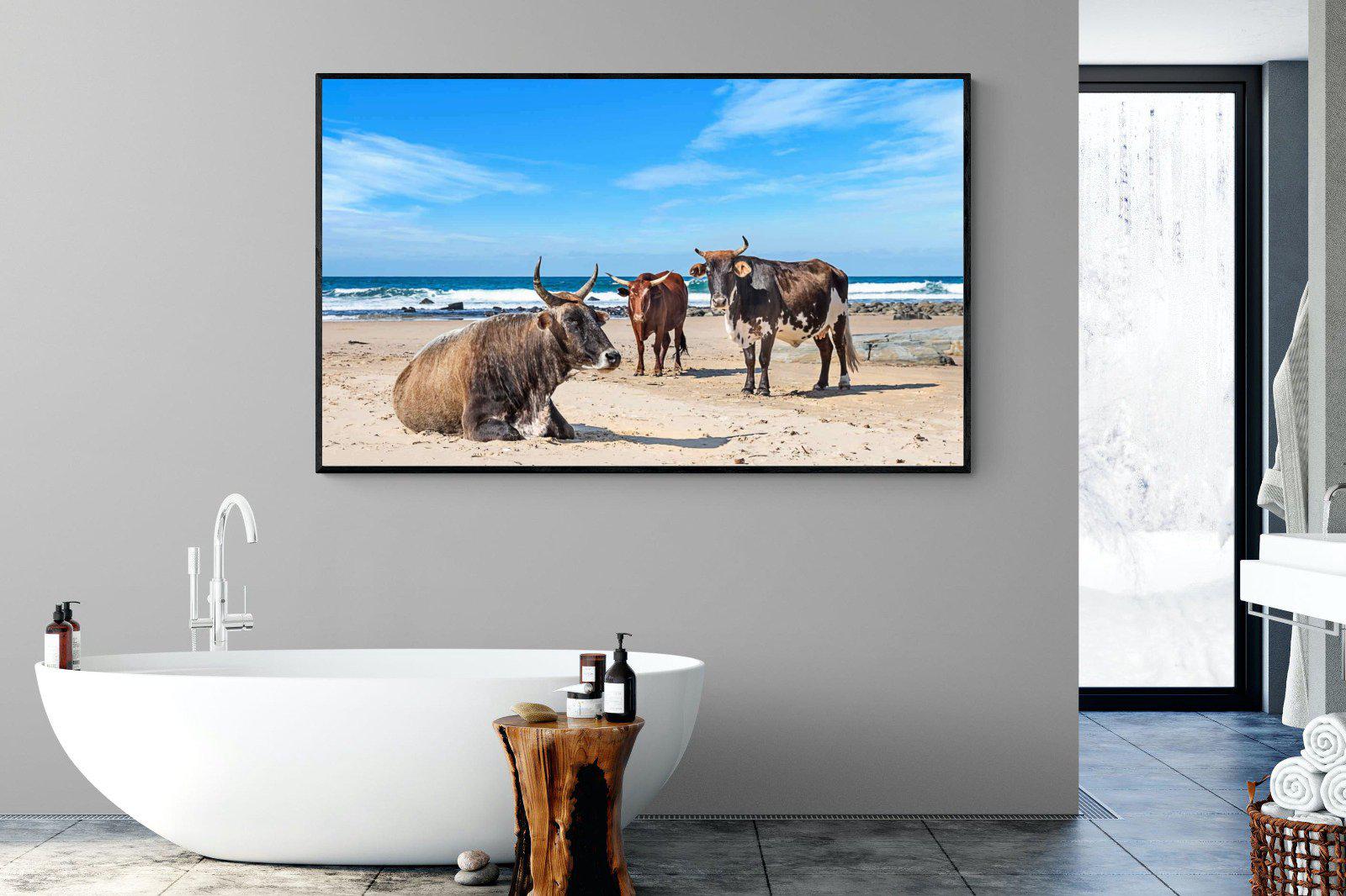 Nguni Album Cover-Wall_Art-180 x 110cm-Mounted Canvas-Black-Pixalot