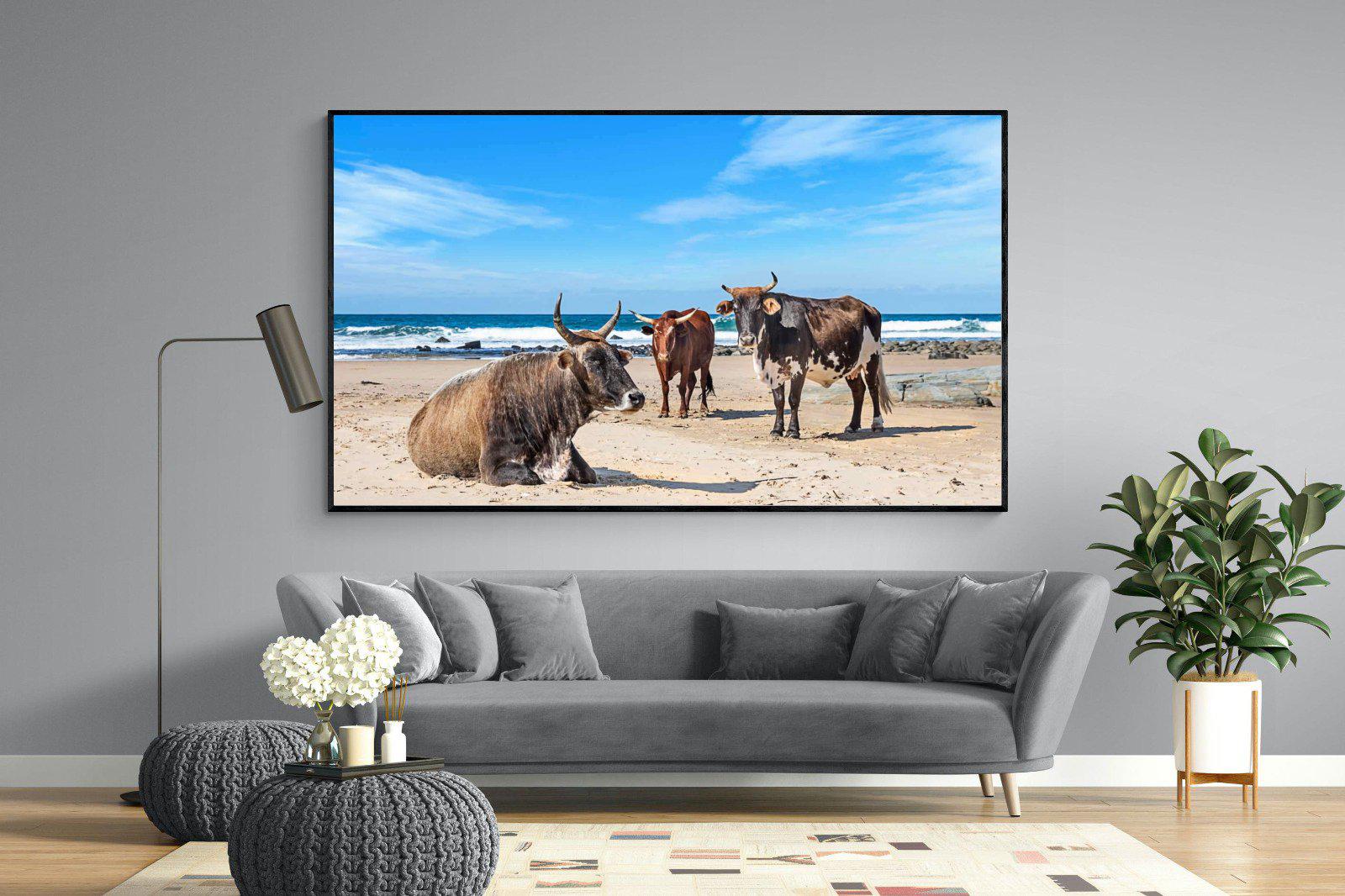 Nguni Album Cover-Wall_Art-220 x 130cm-Mounted Canvas-Black-Pixalot