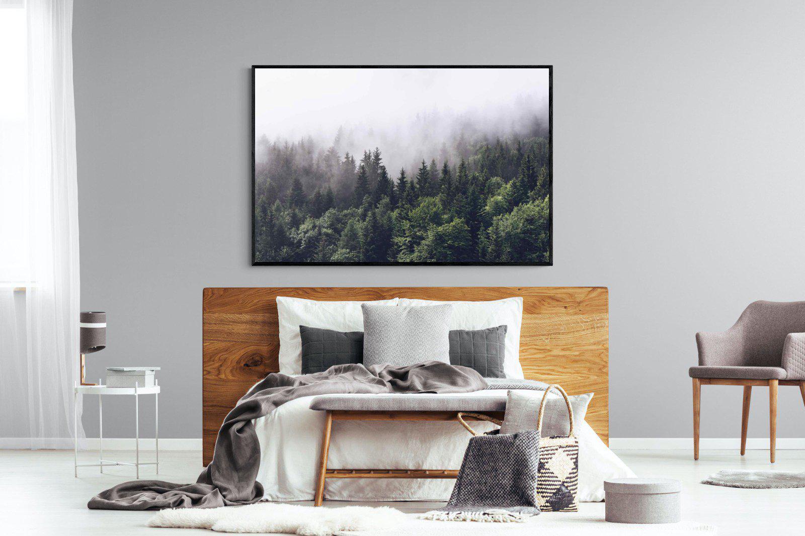 Norwegian Forest-Wall_Art-150 x 100cm-Mounted Canvas-Black-Pixalot