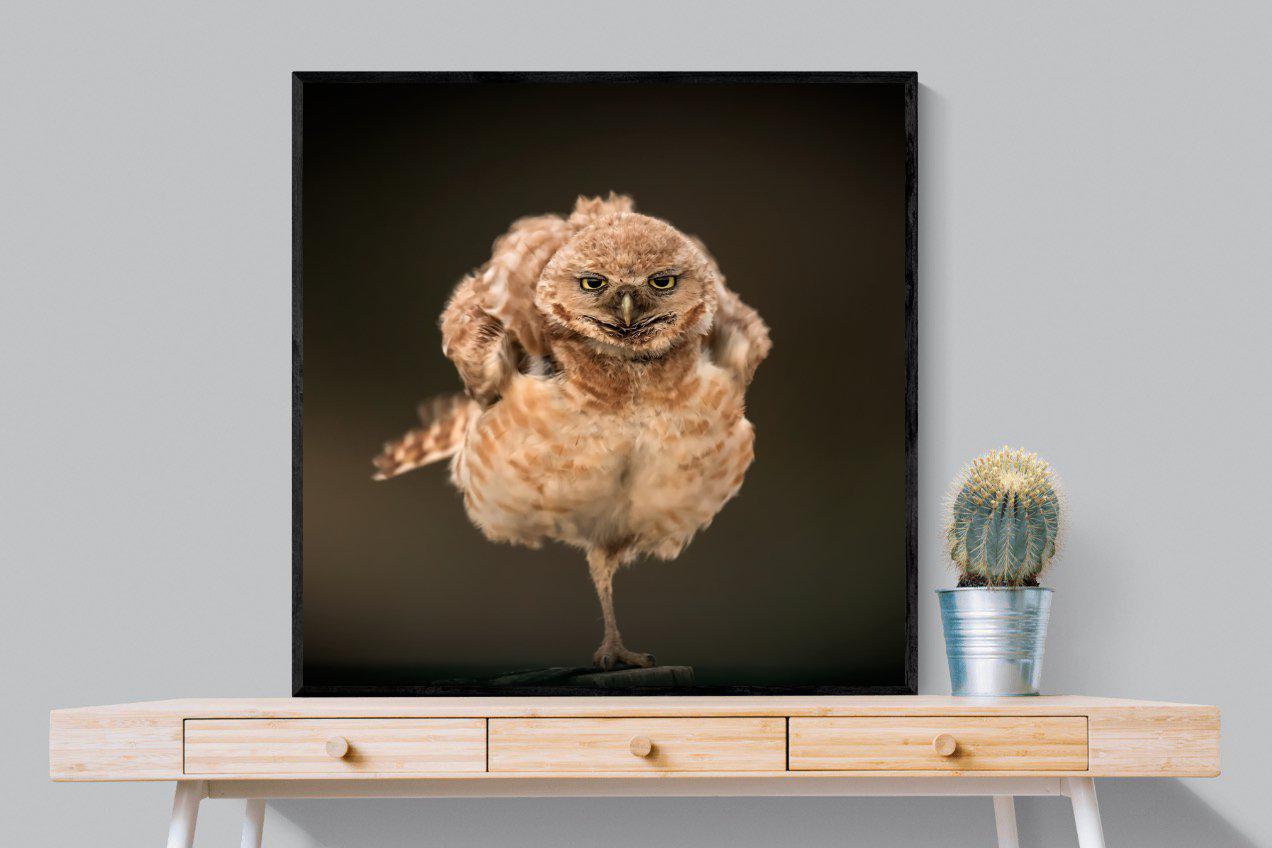 Not An Early Bird-Wall_Art-100 x 100cm-Mounted Canvas-Black-Pixalot