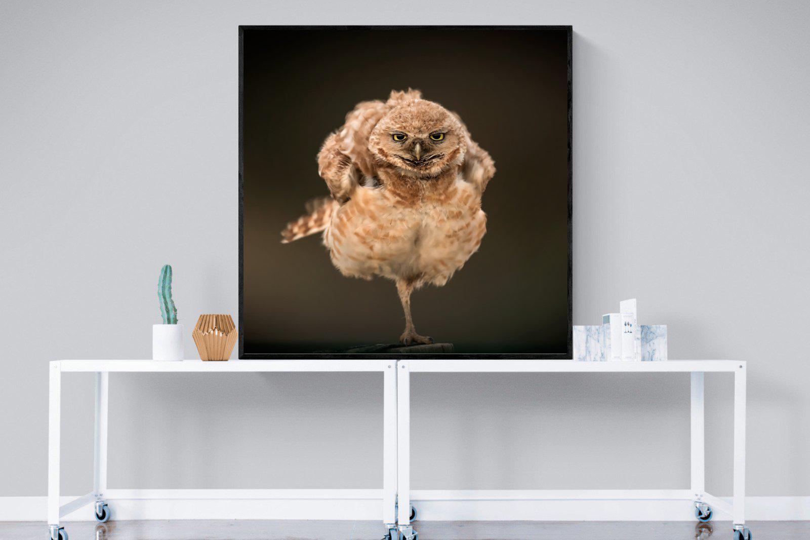 Not An Early Bird-Wall_Art-120 x 120cm-Mounted Canvas-Black-Pixalot