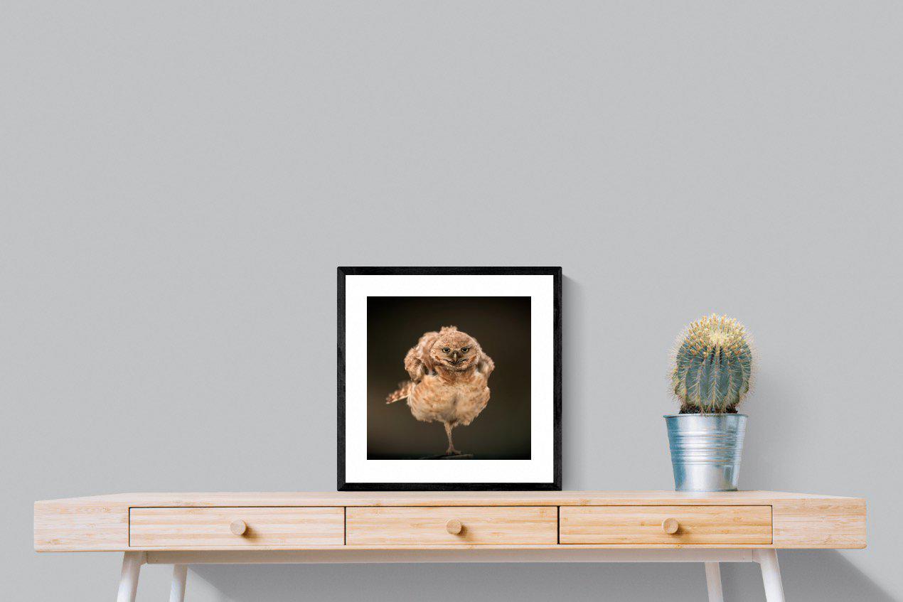 Not An Early Bird-Wall_Art-50 x 50cm-Framed Print-Black-Pixalot