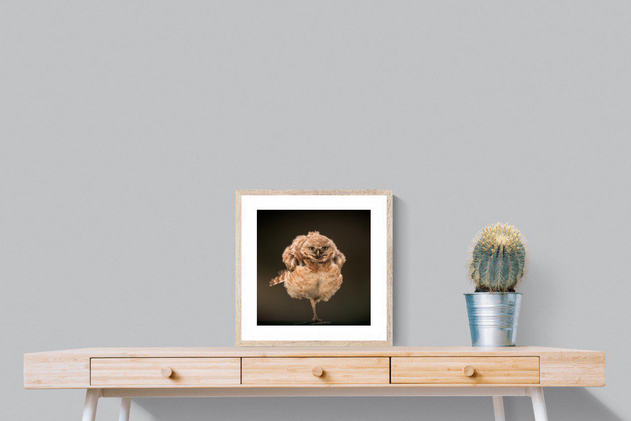 Not An Early Bird-Wall_Art-50 x 50cm-Framed Print-Wood-Pixalot