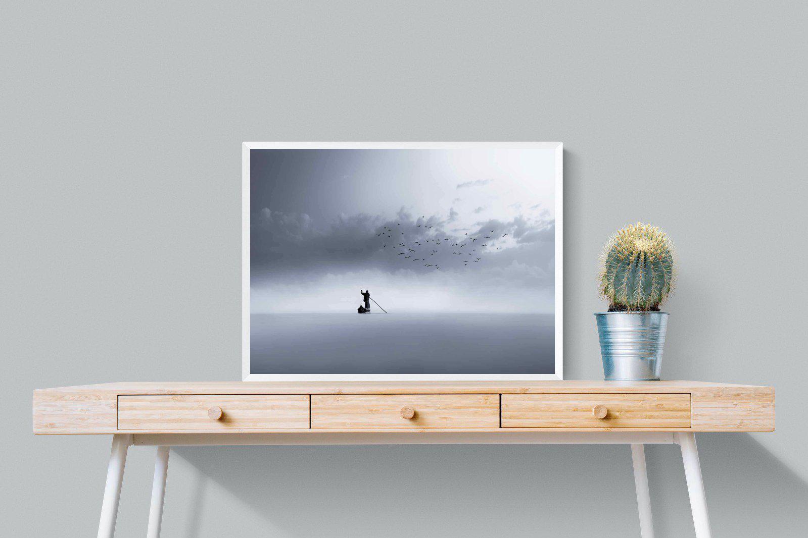 Oarsman-Wall_Art-80 x 60cm-Mounted Canvas-White-Pixalot