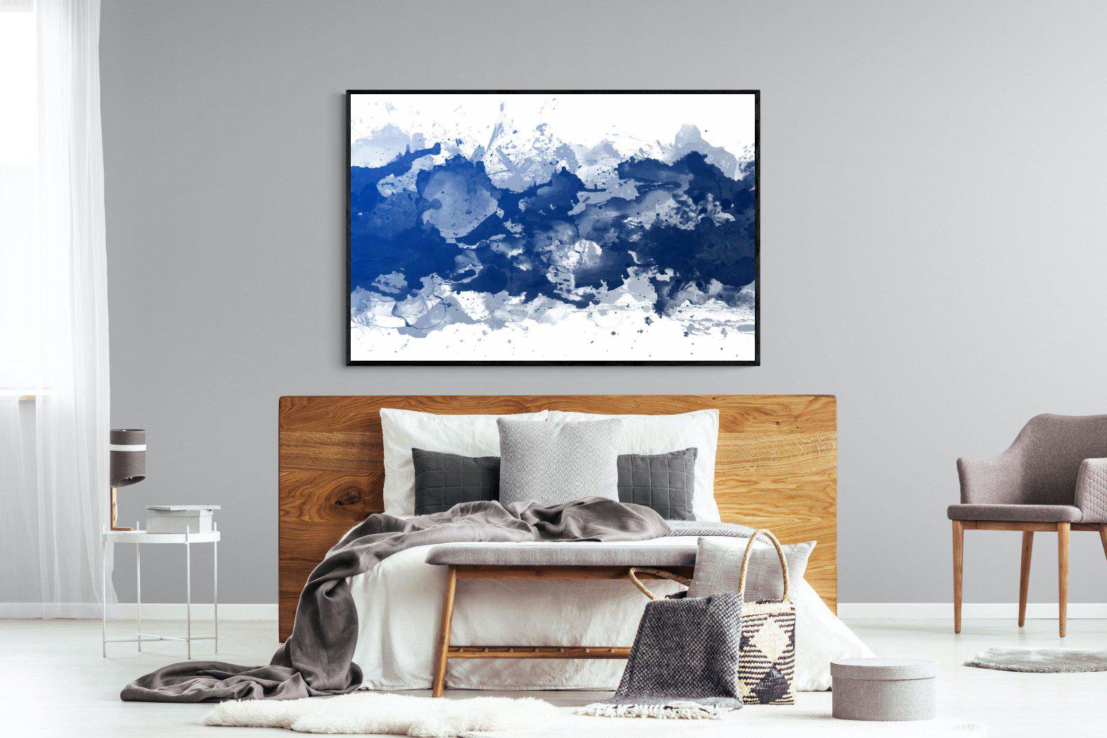 Ocean Art-Wall_Art-150 x 100cm-Mounted Canvas-Black-Pixalot