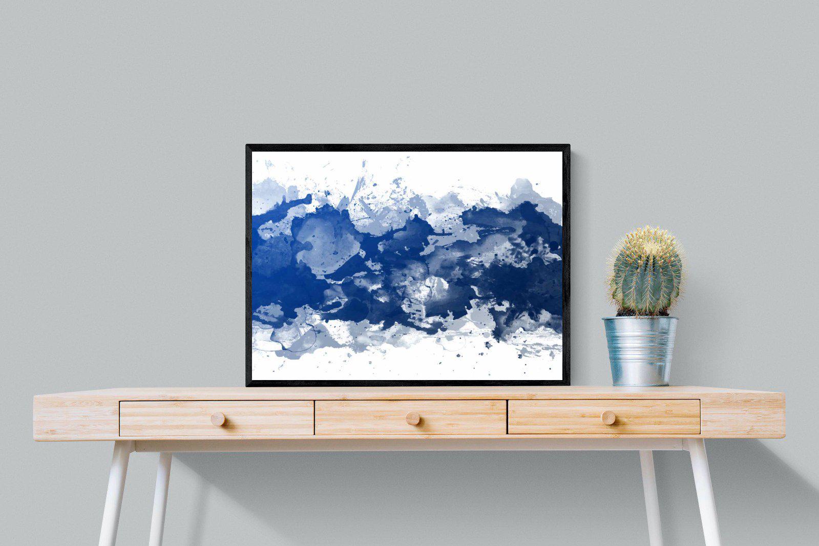 Ocean Art-Wall_Art-80 x 60cm-Mounted Canvas-Black-Pixalot