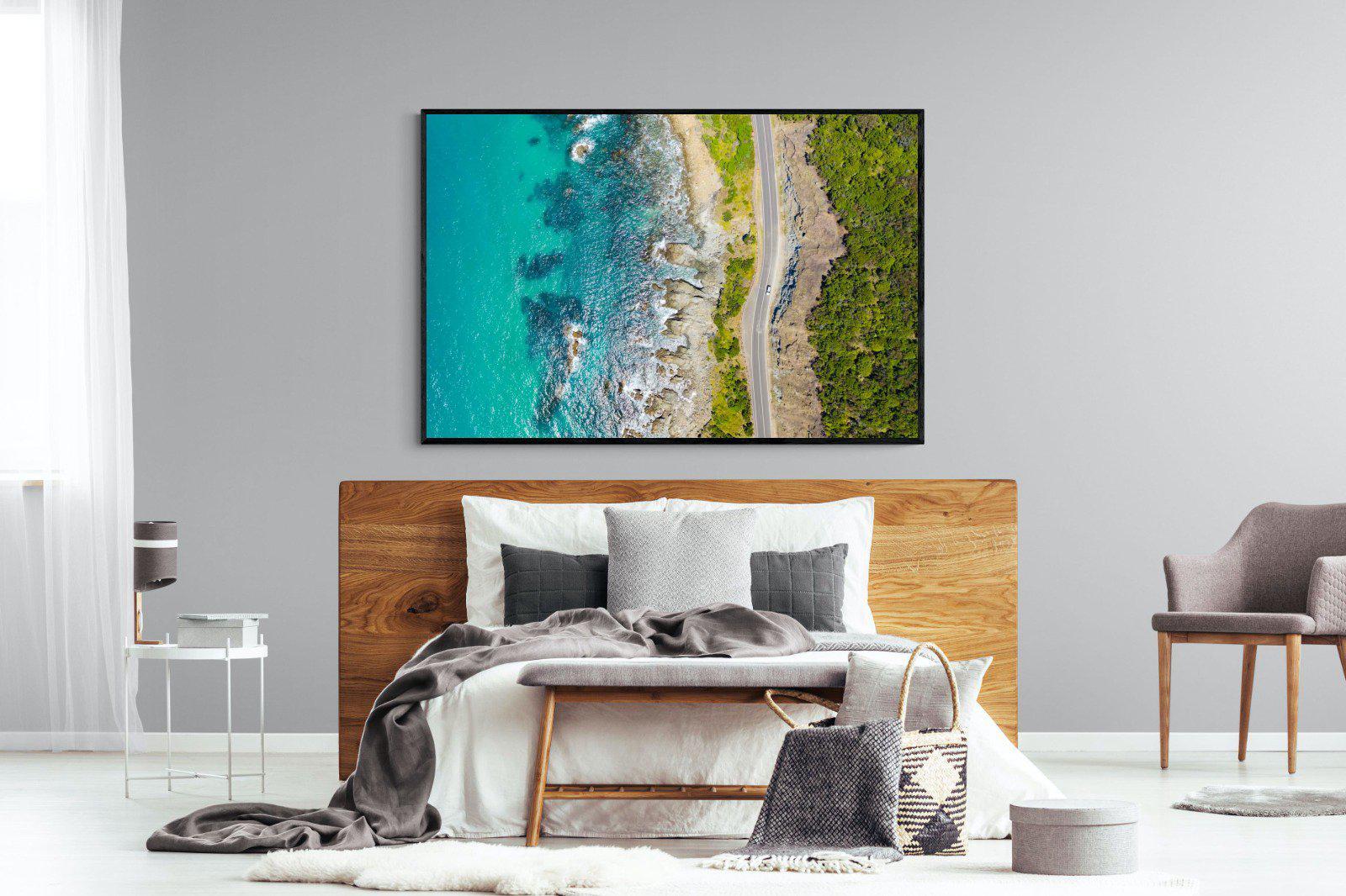 Ocean Meets Land-Wall_Art-150 x 100cm-Mounted Canvas-Black-Pixalot