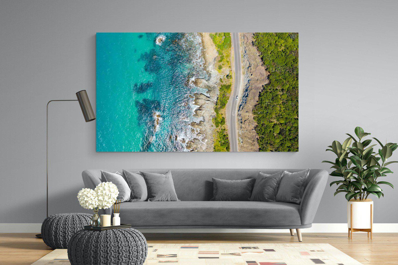 Ocean Meets Land-Wall_Art-220 x 130cm-Mounted Canvas-No Frame-Pixalot