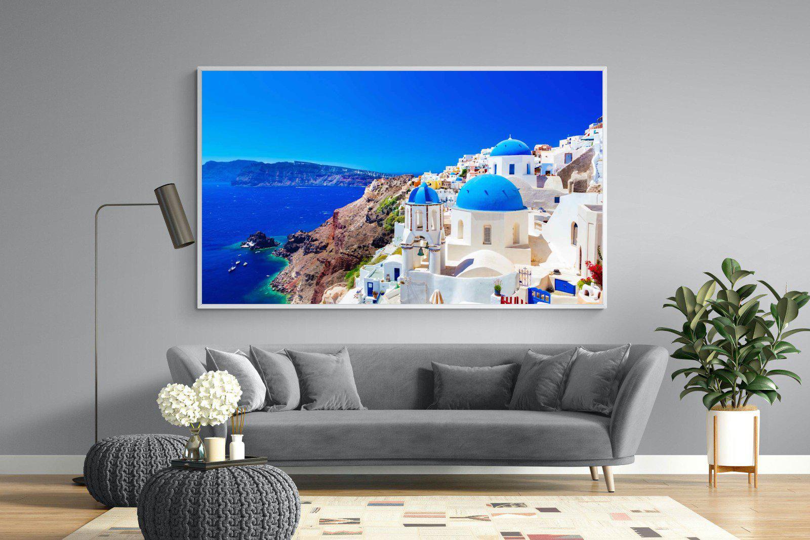 Oia Town-Wall_Art-220 x 130cm-Mounted Canvas-White-Pixalot