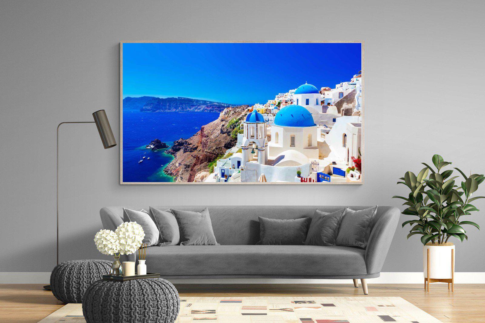 Oia Town-Wall_Art-220 x 130cm-Mounted Canvas-Wood-Pixalot