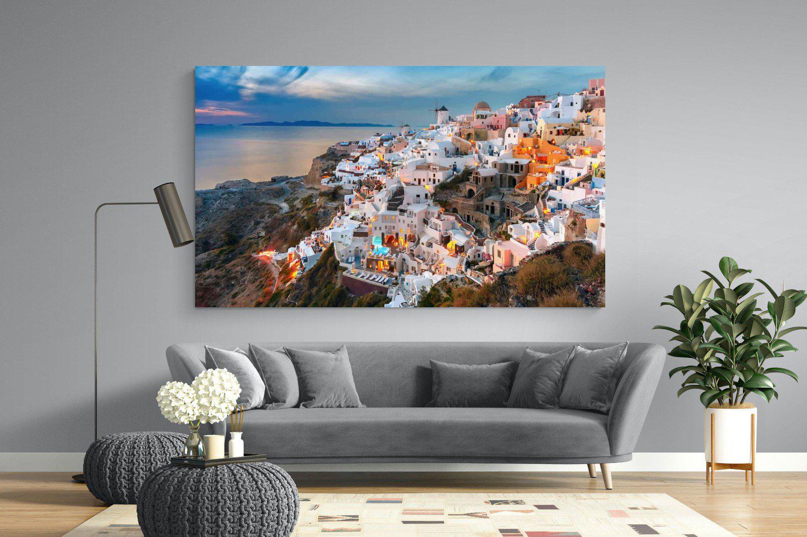 Oia at Sunset-Wall_Art-220 x 130cm-Mounted Canvas-No Frame-Pixalot