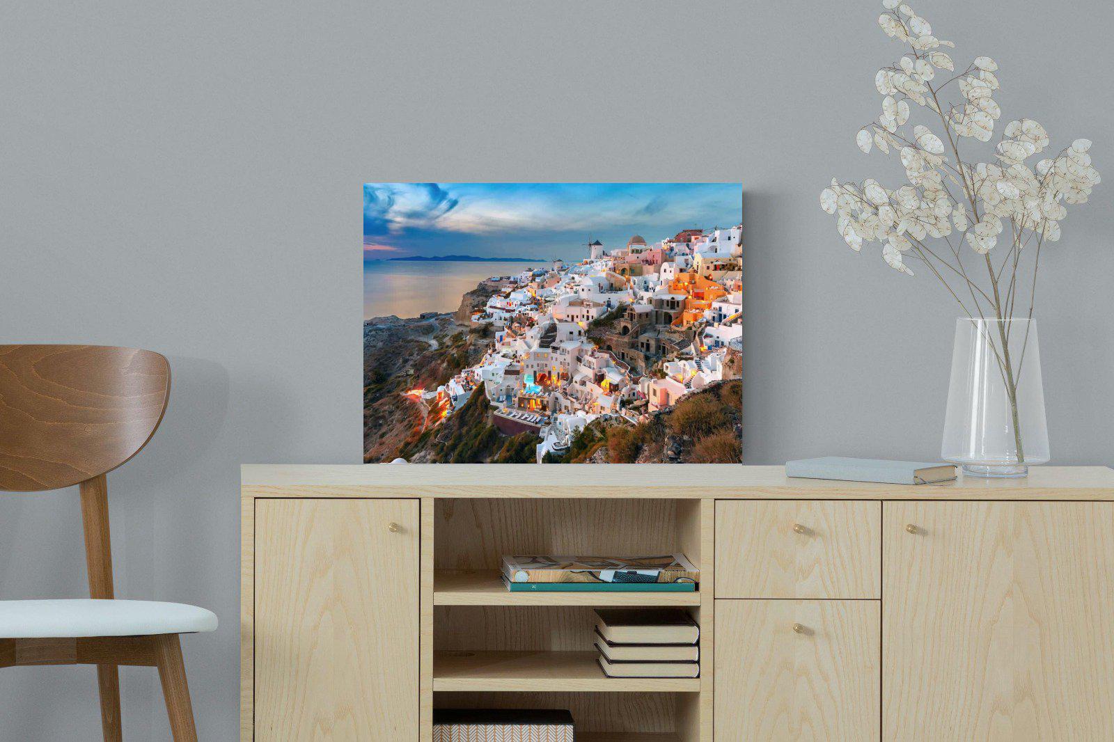 Oia at Sunset-Wall_Art-60 x 45cm-Mounted Canvas-No Frame-Pixalot