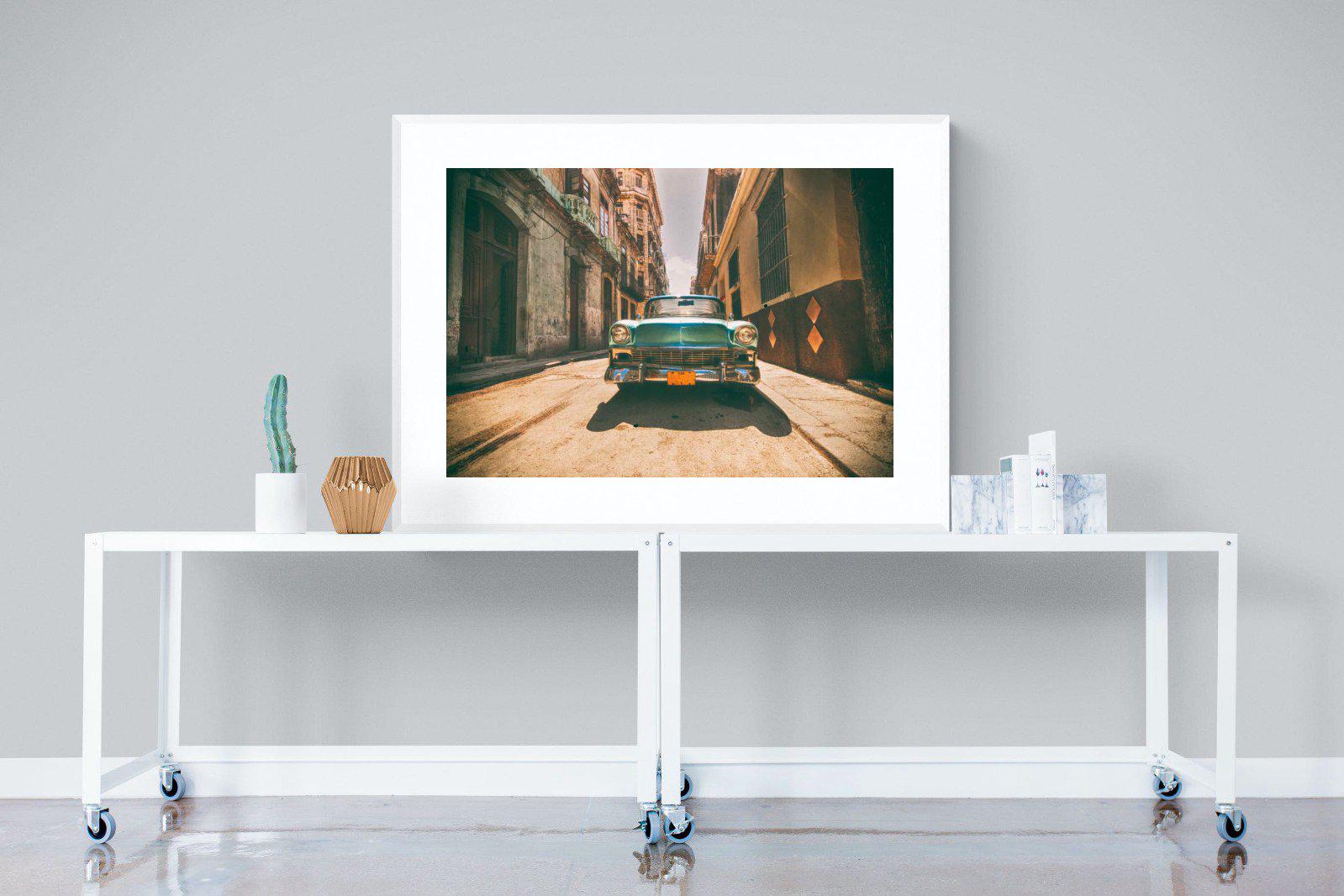 Old Town Havana-Wall_Art-120 x 90cm-Framed Print-White-Pixalot