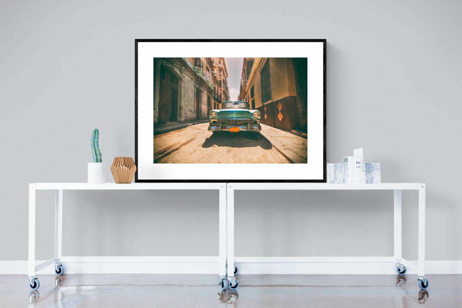 Old Town Havana-Wall_Art-120 x 90cm-Framed Print-Black-Pixalot