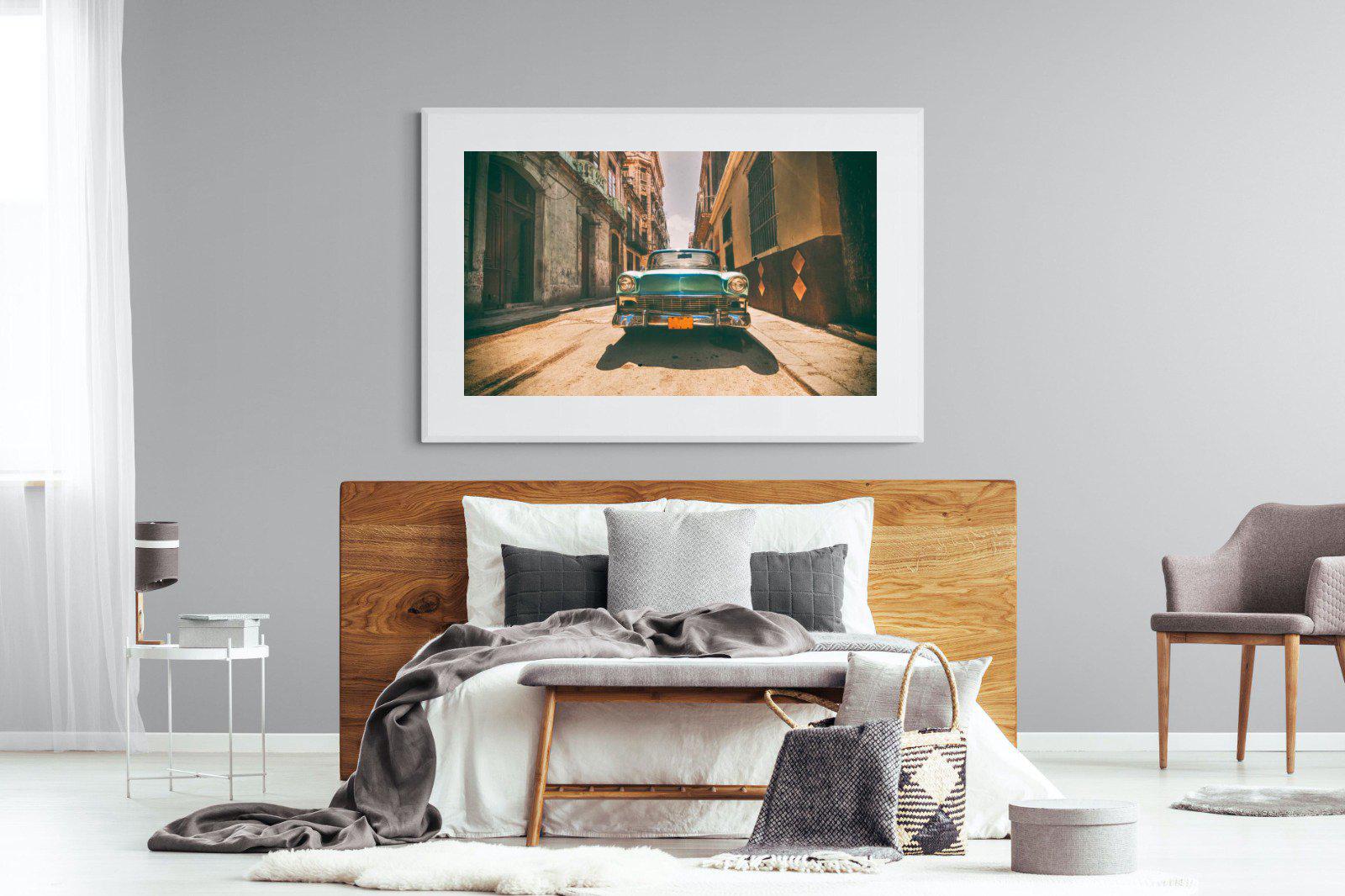 Old Town Havana-Wall_Art-150 x 100cm-Framed Print-White-Pixalot