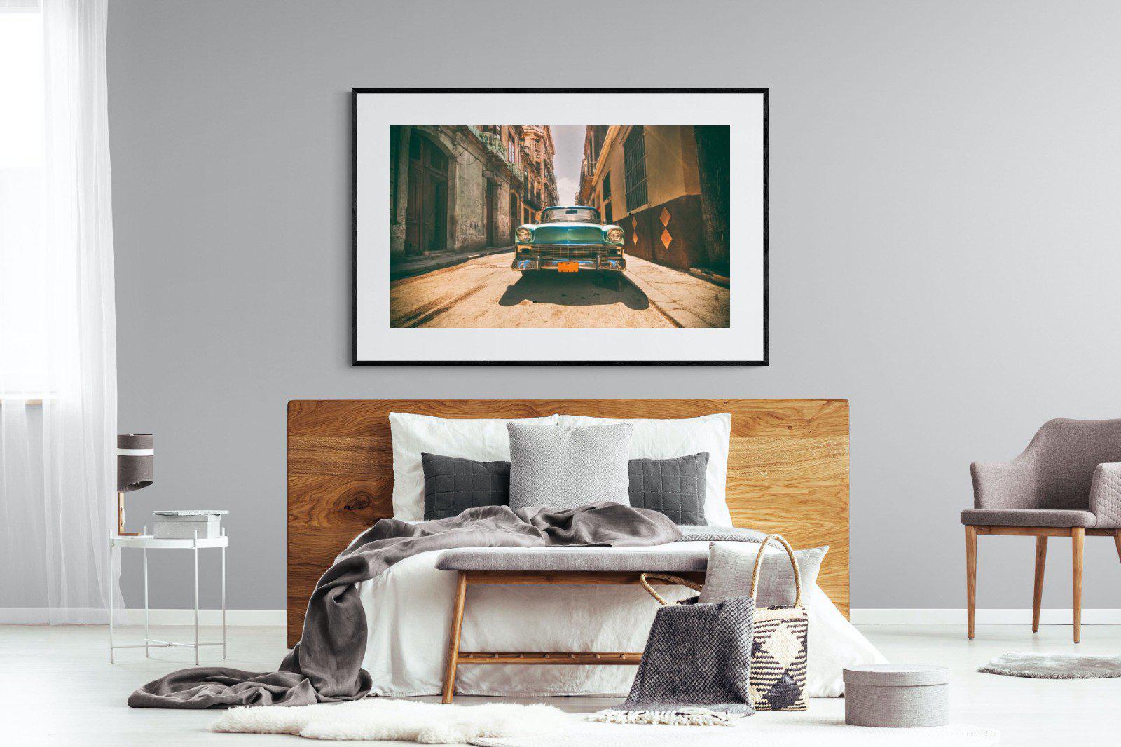 Old Town Havana-Wall_Art-150 x 100cm-Framed Print-Black-Pixalot