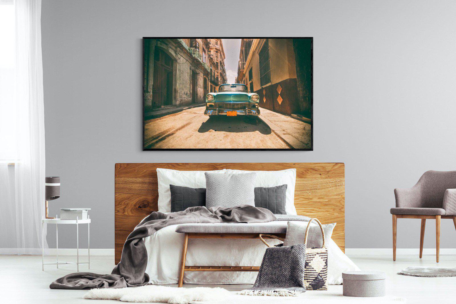 Old Town Havana-Wall_Art-150 x 100cm-Mounted Canvas-Black-Pixalot