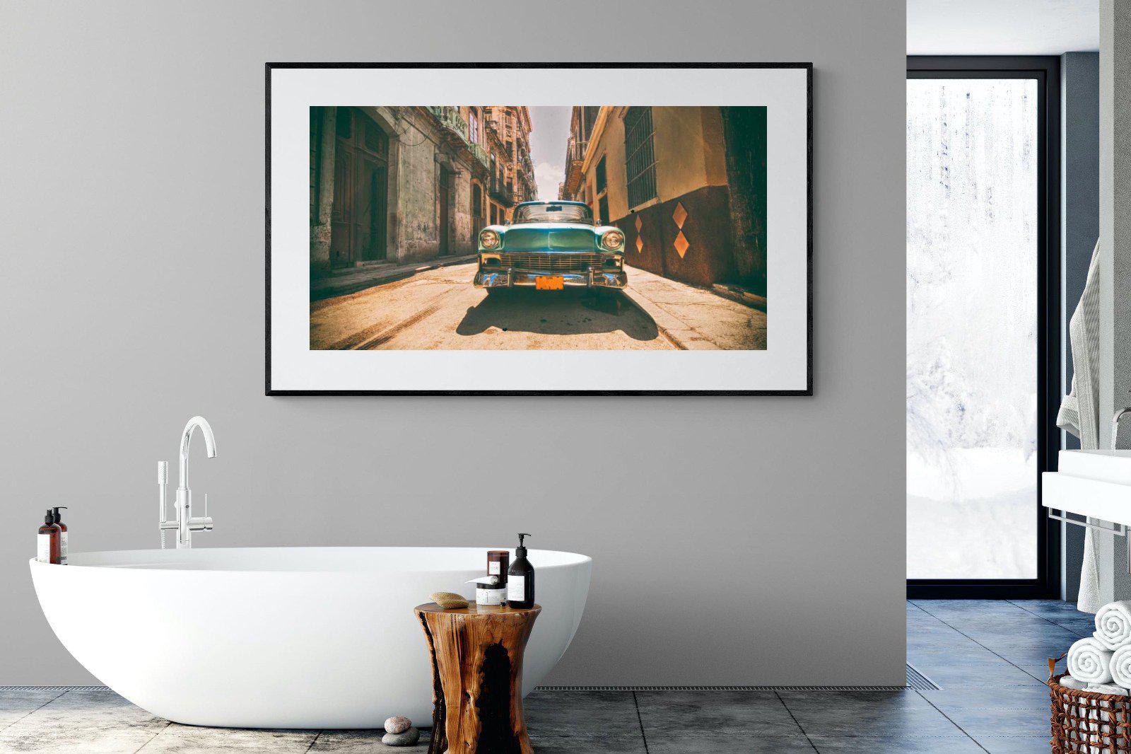 Old Town Havana-Wall_Art-180 x 110cm-Framed Print-Black-Pixalot