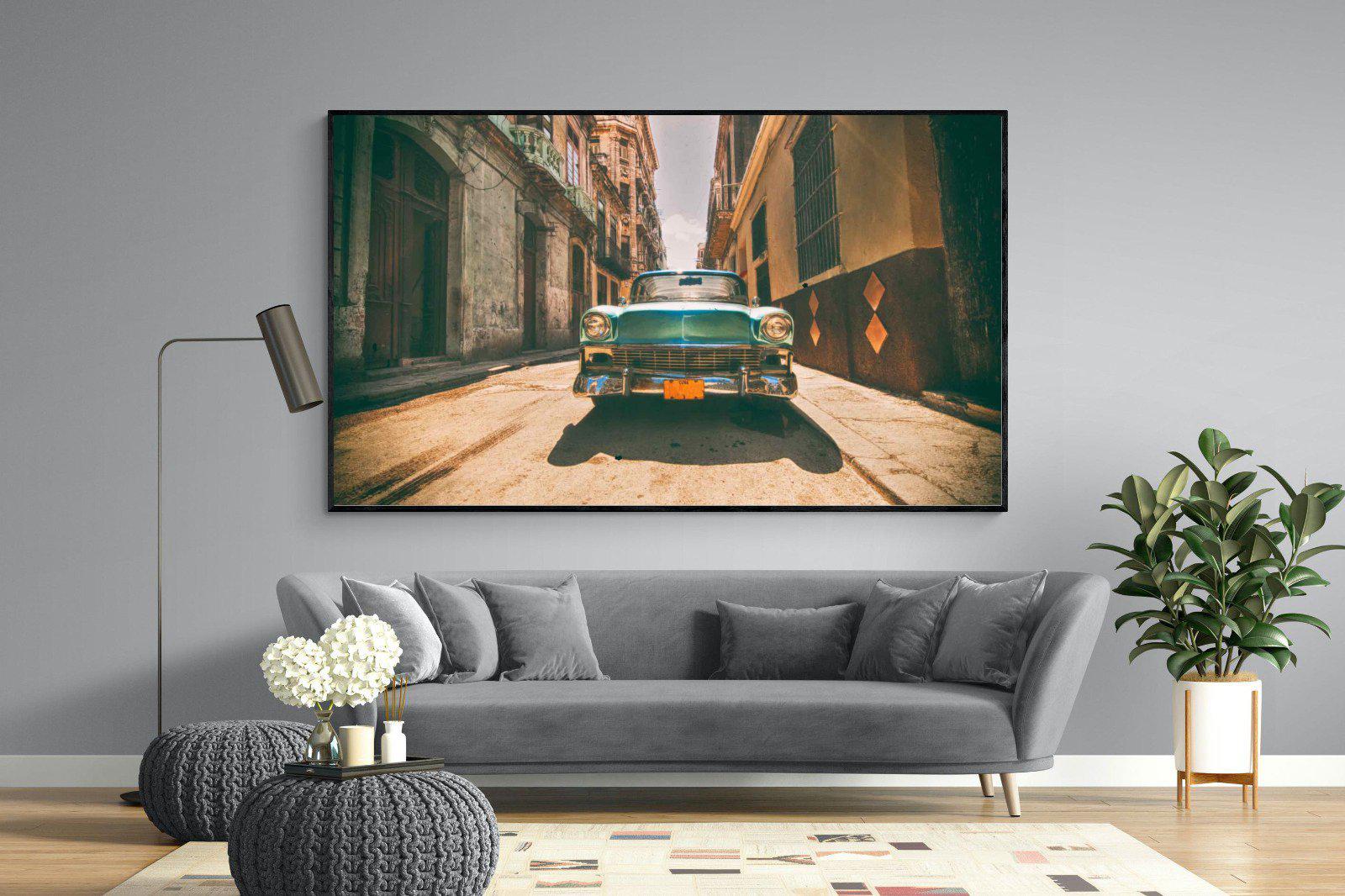 Old Town Havana-Wall_Art-220 x 130cm-Mounted Canvas-Black-Pixalot