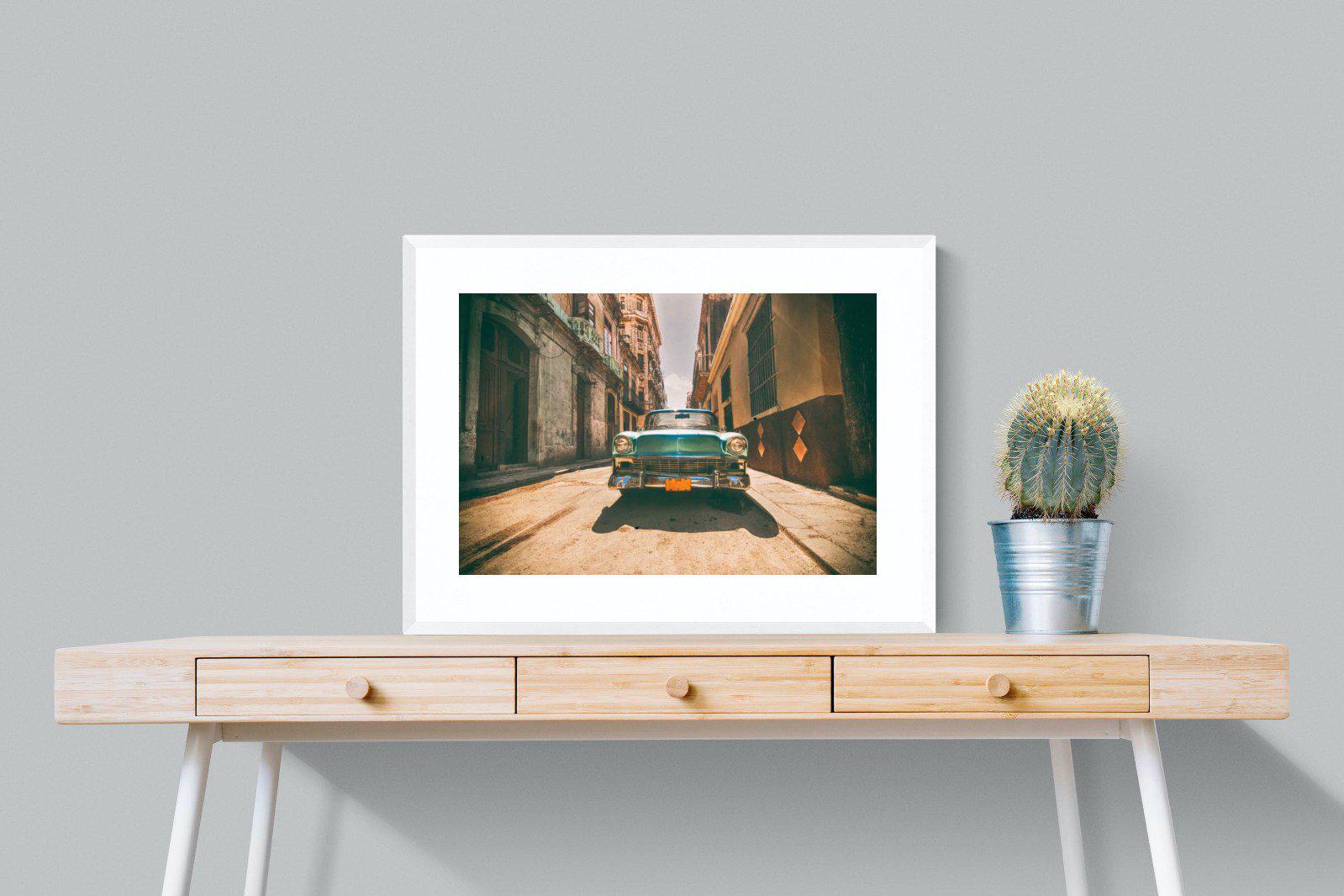 Old Town Havana-Wall_Art-80 x 60cm-Framed Print-White-Pixalot