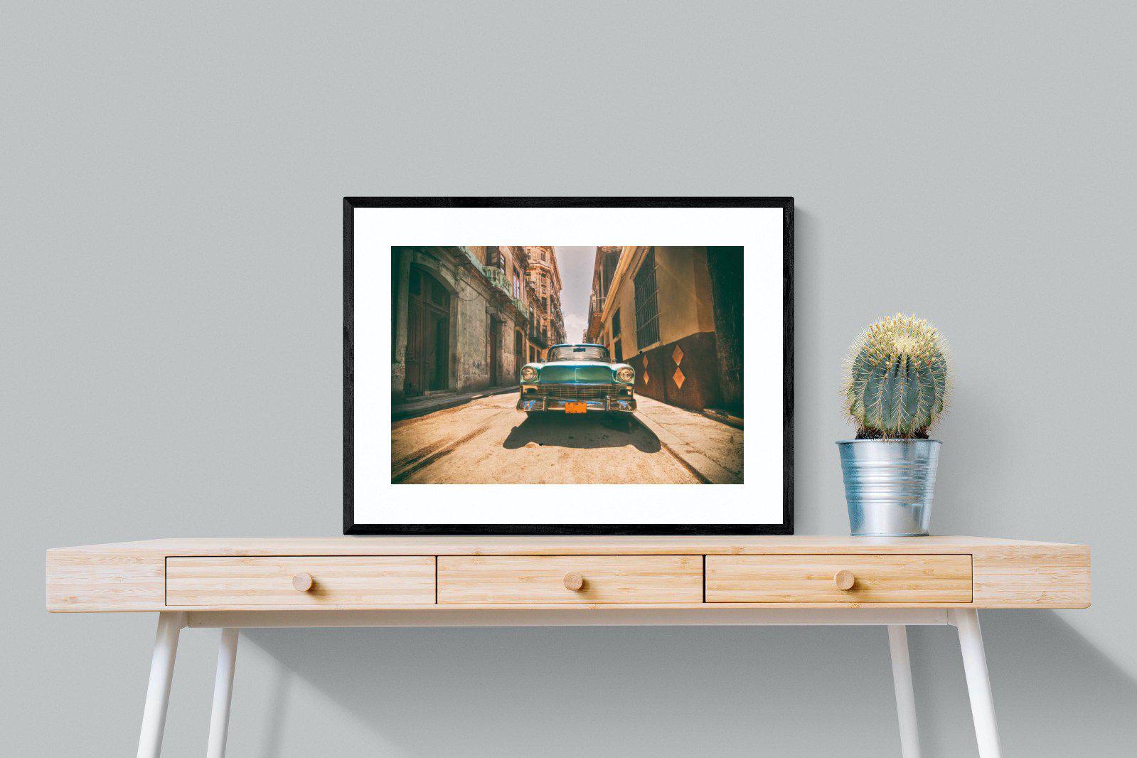 Old Town Havana-Wall_Art-80 x 60cm-Framed Print-Black-Pixalot