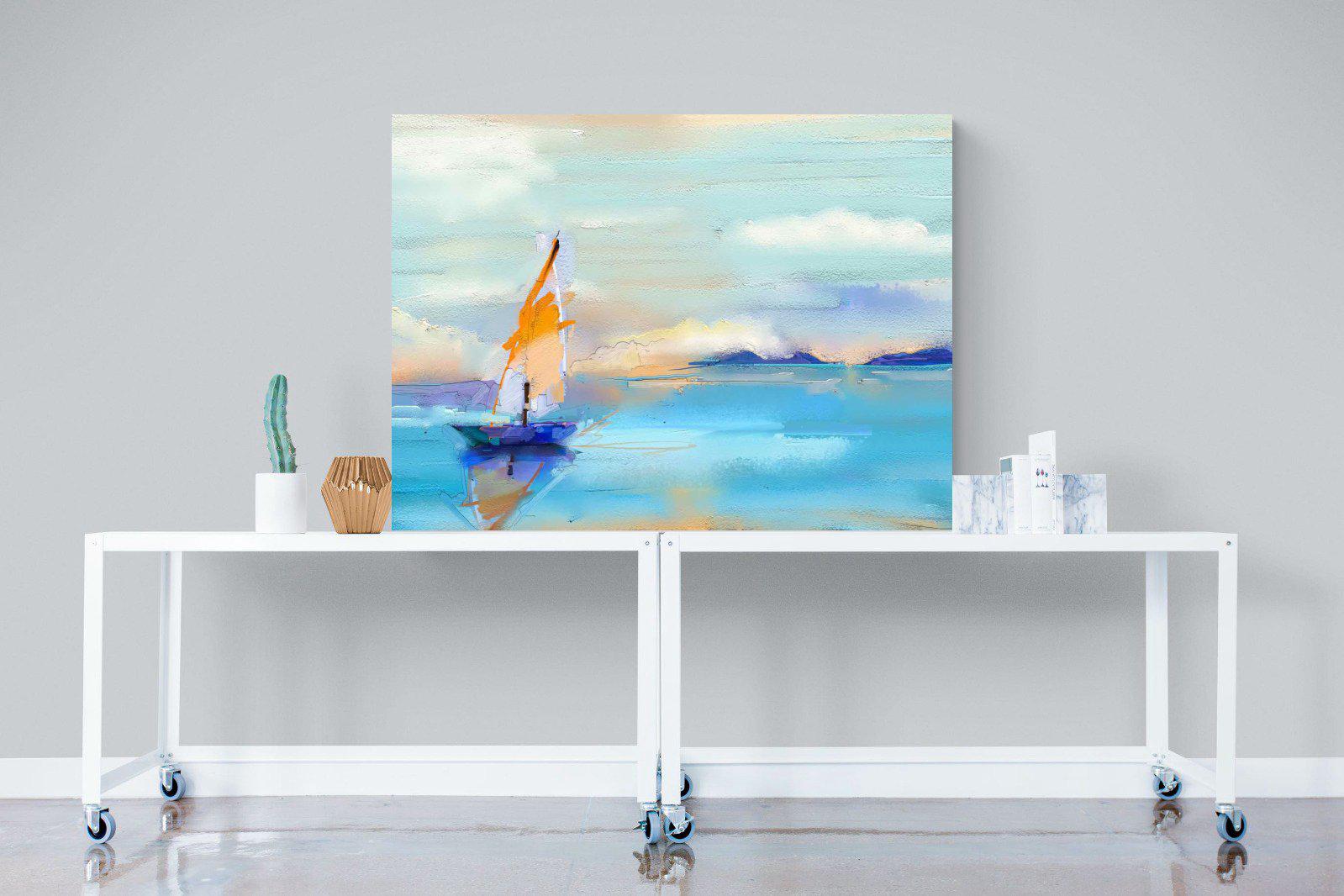 One Sail-Wall_Art-120 x 90cm-Mounted Canvas-No Frame-Pixalot