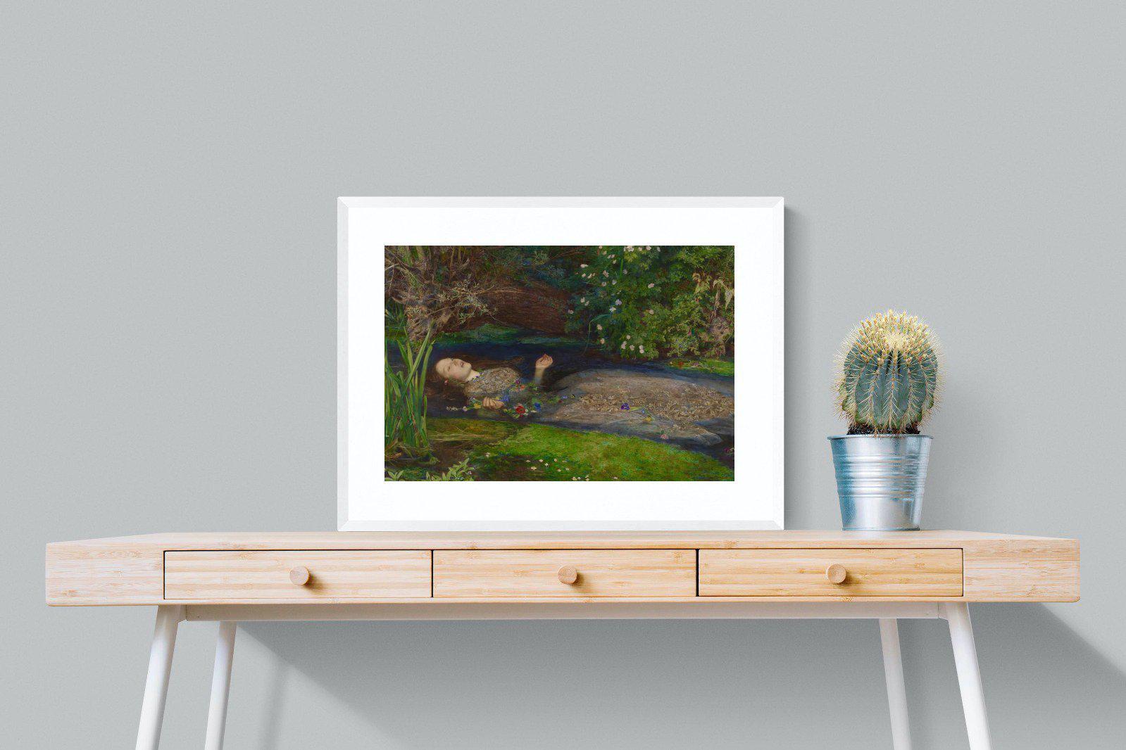 Ophelia-Wall_Art-80 x 60cm-Framed Print-White-Pixalot