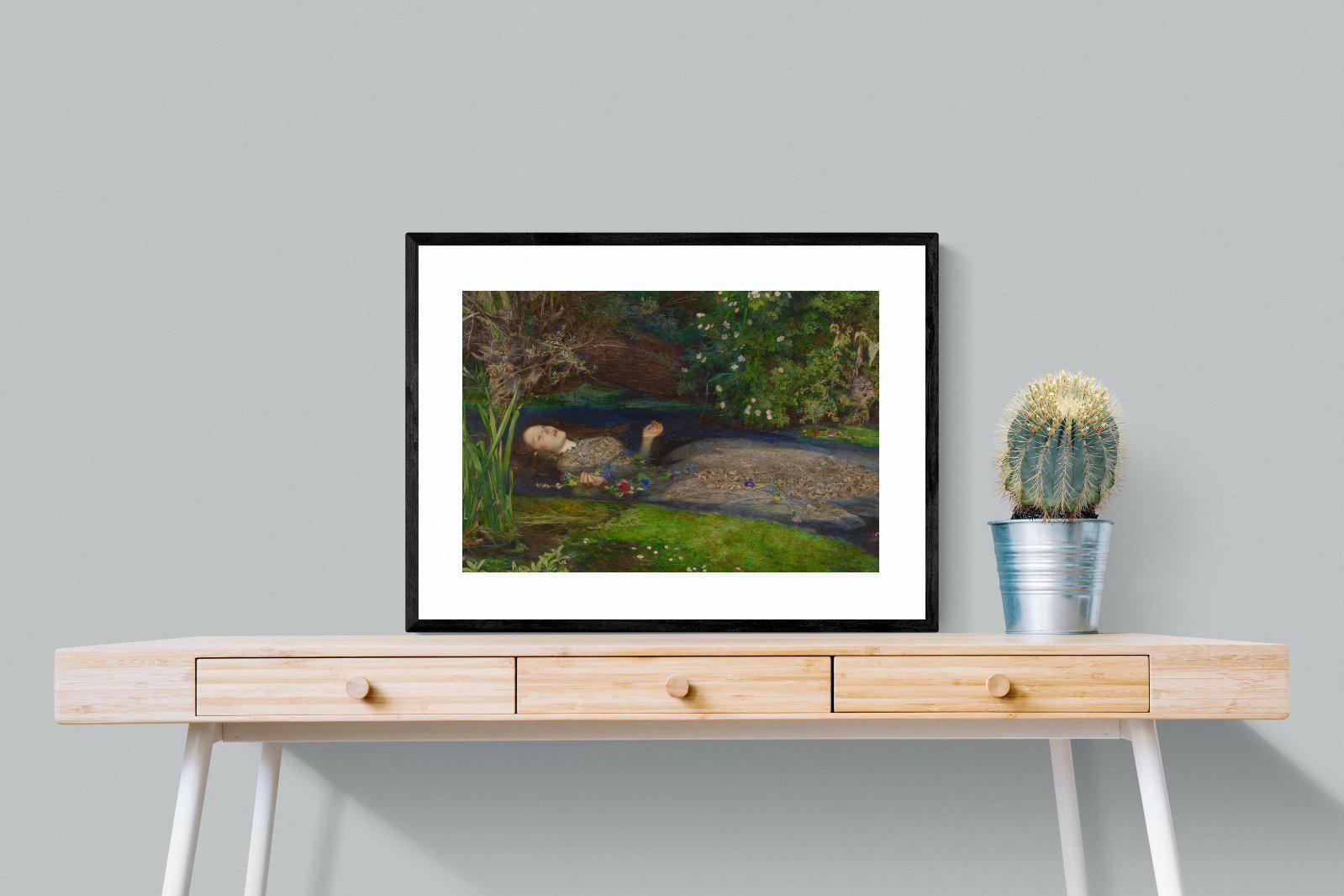 Ophelia-Wall_Art-80 x 60cm-Framed Print-Black-Pixalot