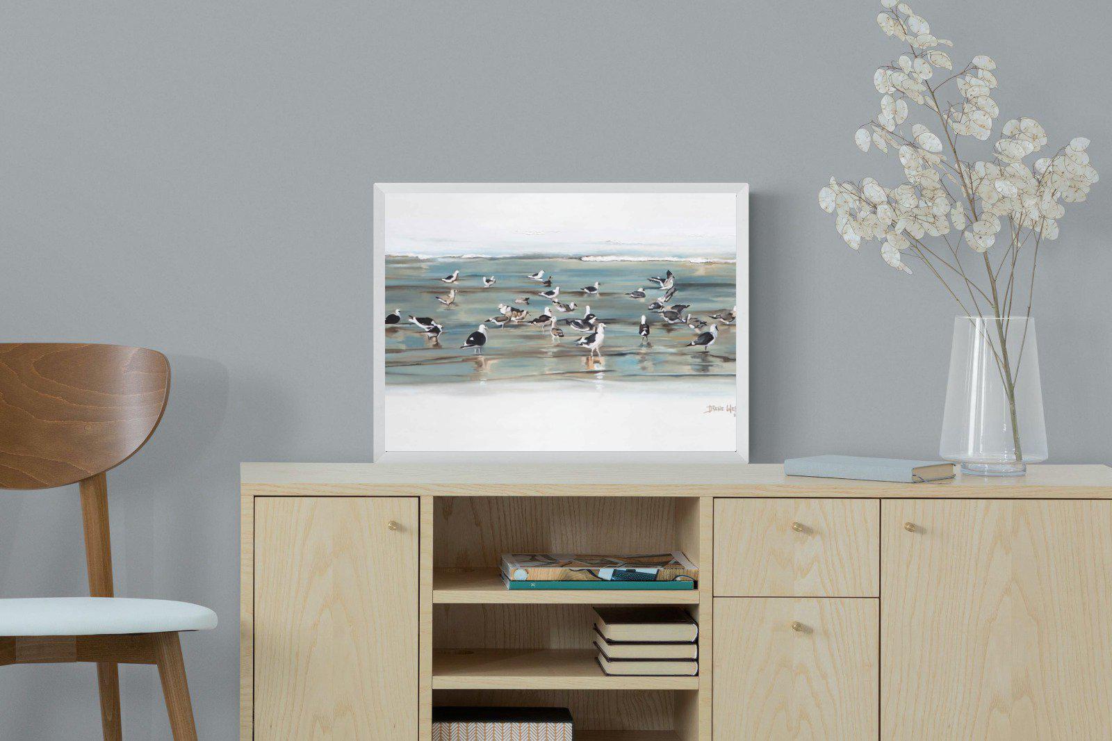 Painted Gulls-Wall_Art-60 x 45cm-Mounted Canvas-White-Pixalot