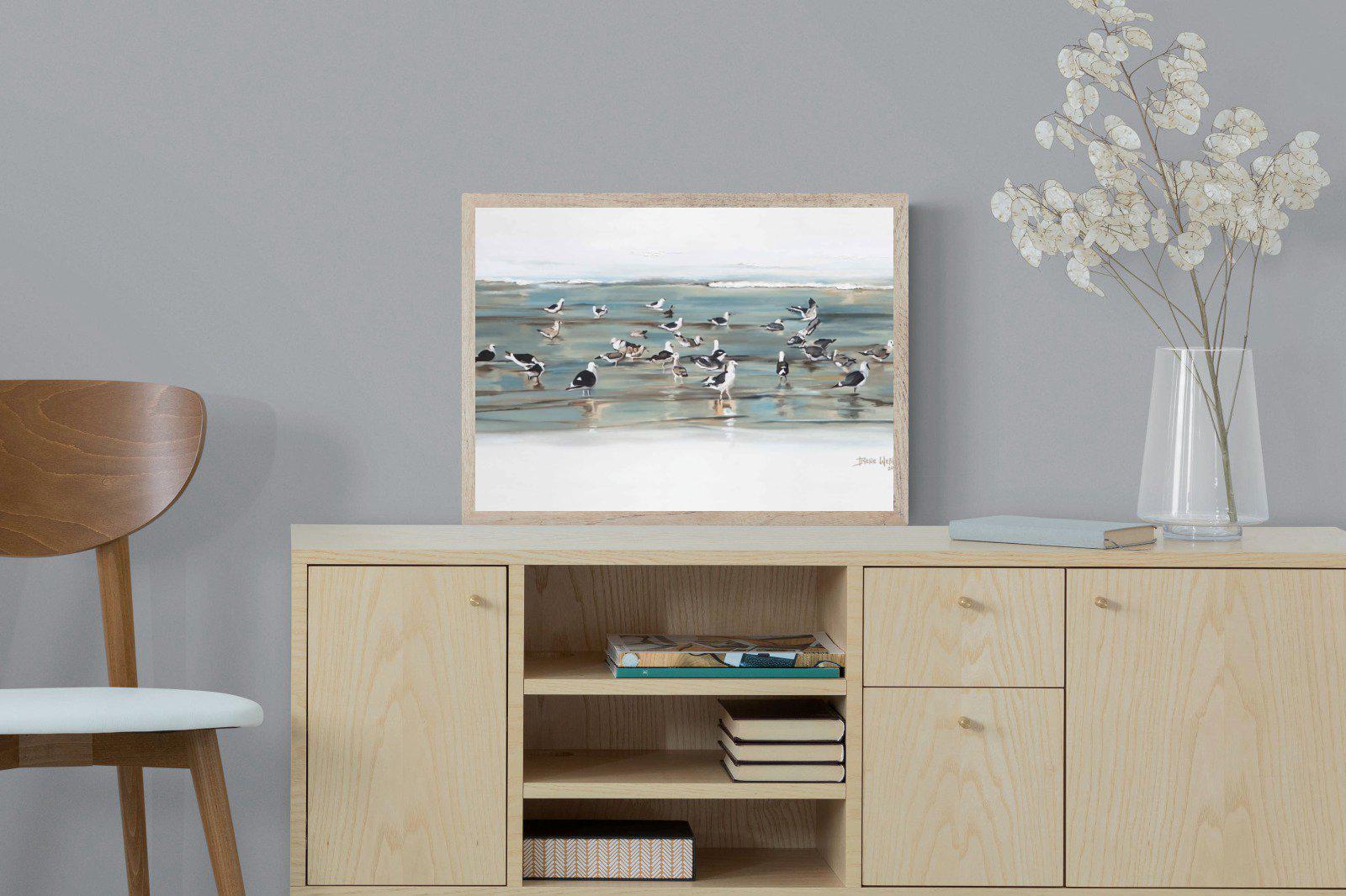 Painted Gulls-Wall_Art-60 x 45cm-Mounted Canvas-Wood-Pixalot