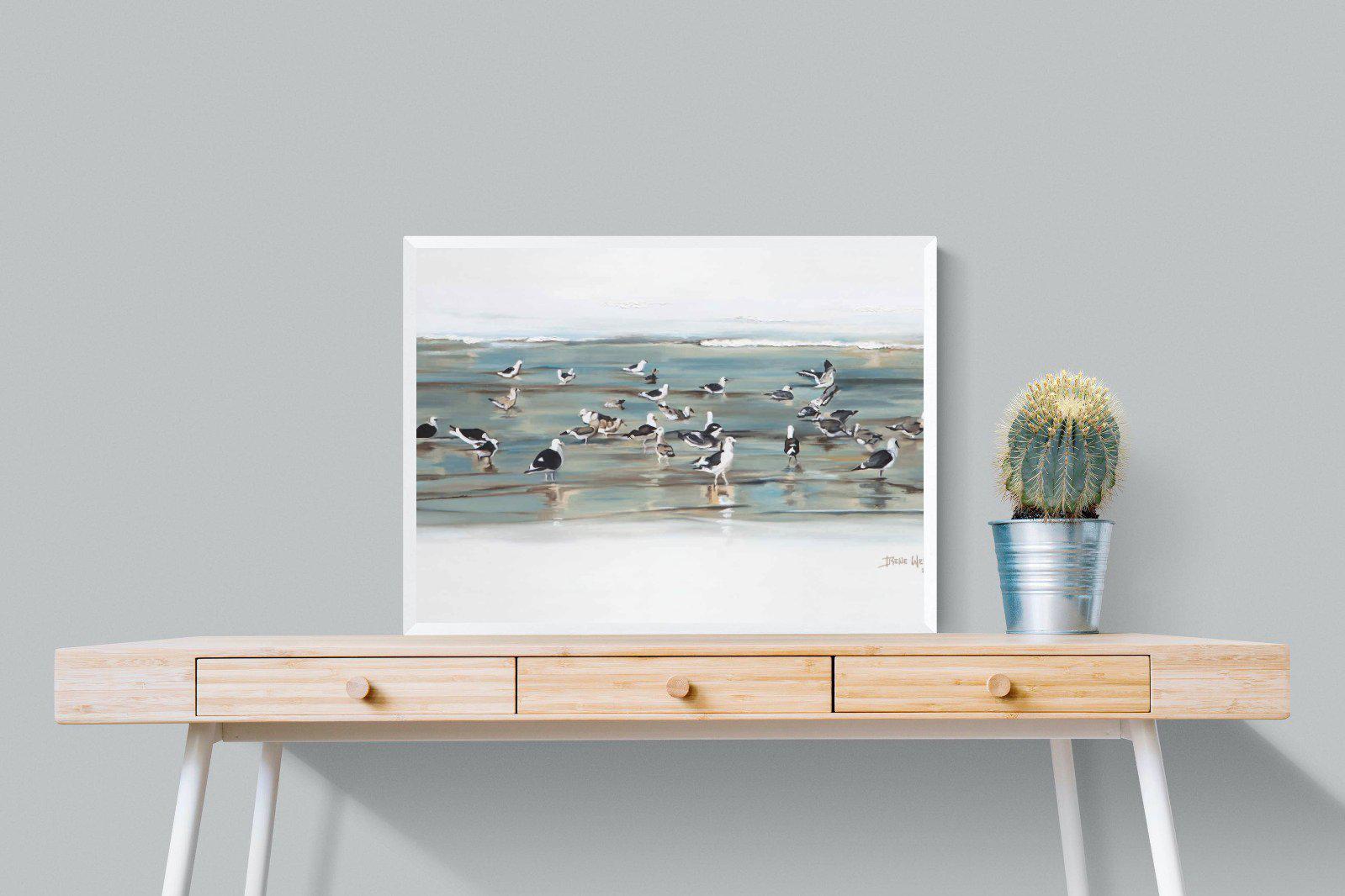 Painted Gulls-Wall_Art-80 x 60cm-Mounted Canvas-White-Pixalot