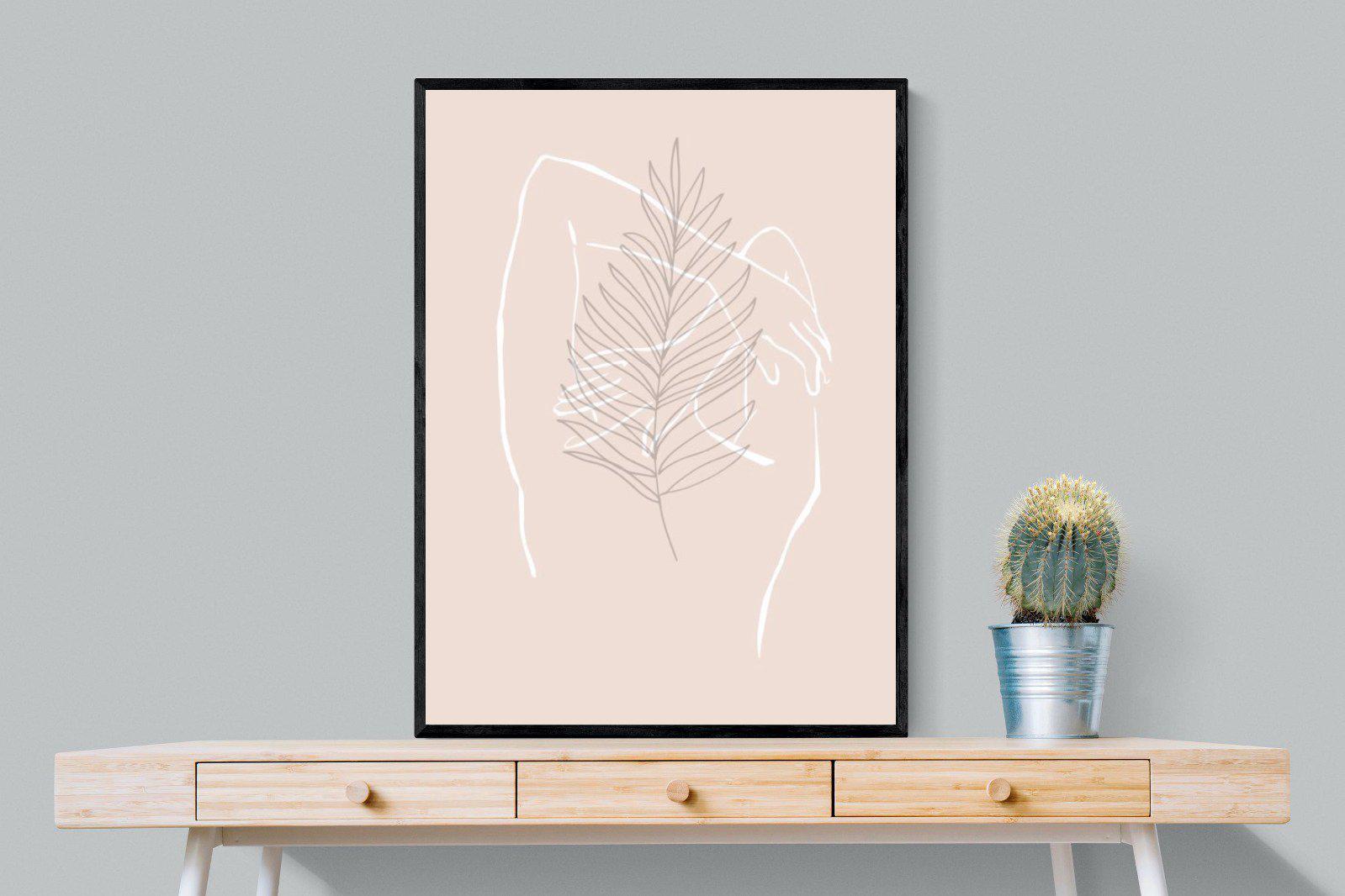 Palm Silhouette-Wall_Art-75 x 100cm-Mounted Canvas-Black-Pixalot