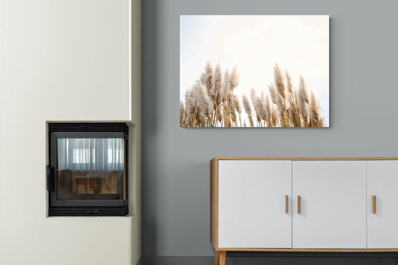 Pampas Grass-Wall_Art-100 x 75cm-Mounted Canvas-No Frame-Pixalot