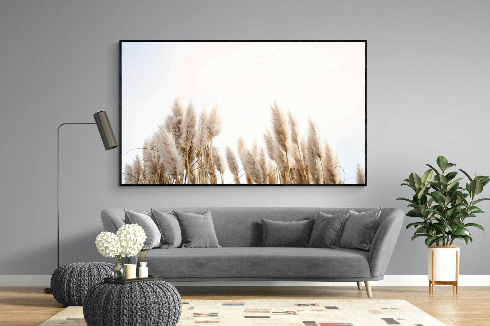 Pampas Grass-Wall_Art-220 x 130cm-Mounted Canvas-Black-Pixalot