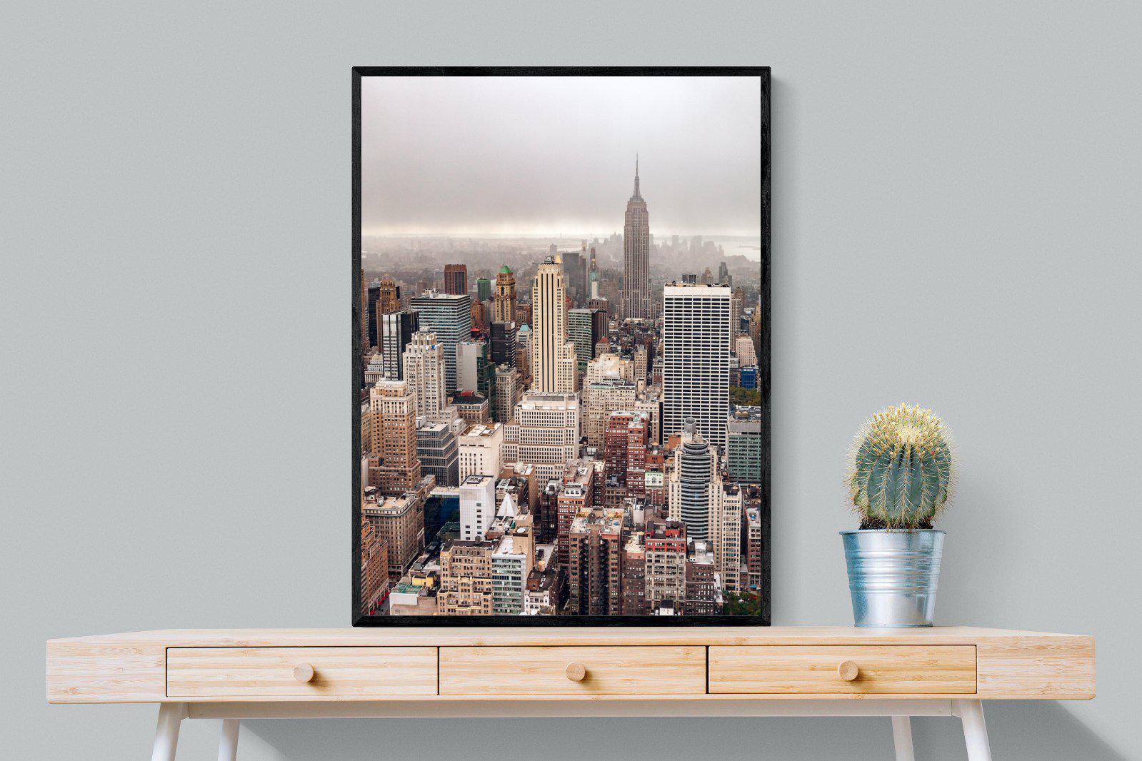 Pastel New York-Wall_Art-75 x 100cm-Mounted Canvas-Black-Pixalot