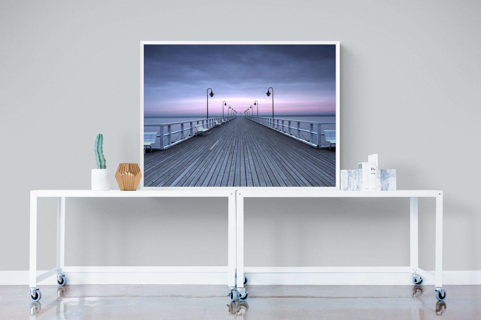 Pastel Pier-Wall_Art-120 x 90cm-Mounted Canvas-White-Pixalot