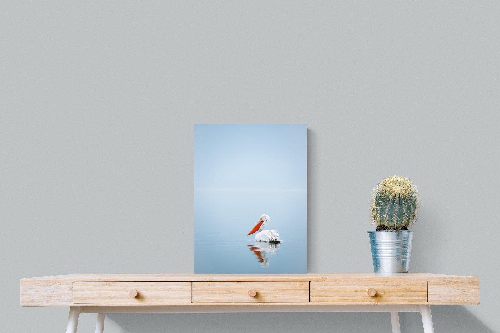 Pelican Blue-Wall_Art-45 x 60cm-Mounted Canvas-No Frame-Pixalot