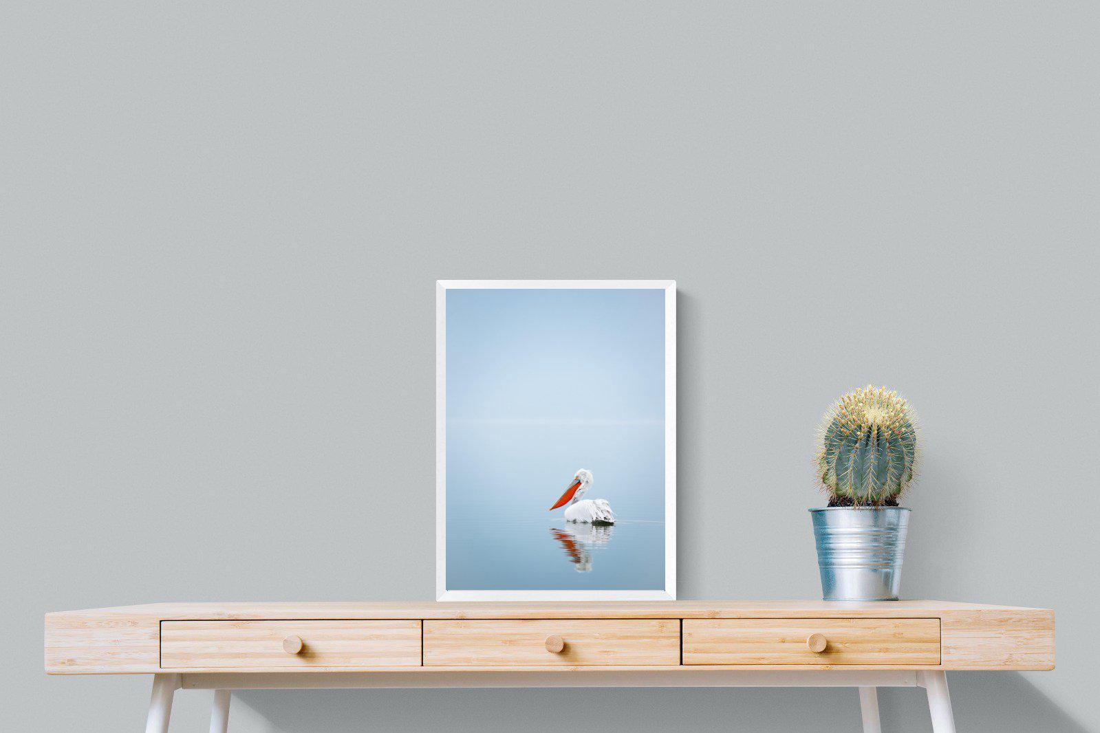 Pelican Blue-Wall_Art-45 x 60cm-Mounted Canvas-White-Pixalot