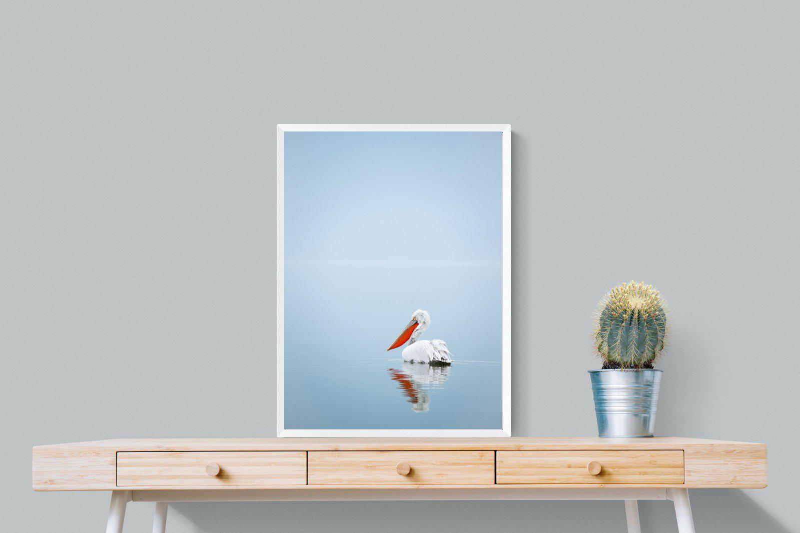 Pelican Blue-Wall_Art-60 x 80cm-Mounted Canvas-White-Pixalot