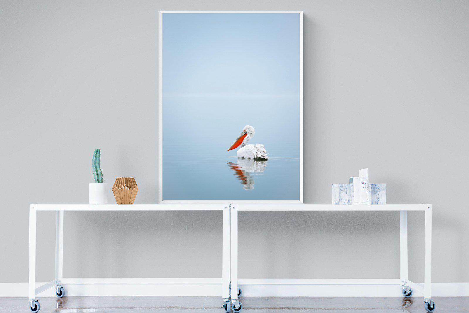 Pelican Blue-Wall_Art-90 x 120cm-Mounted Canvas-White-Pixalot