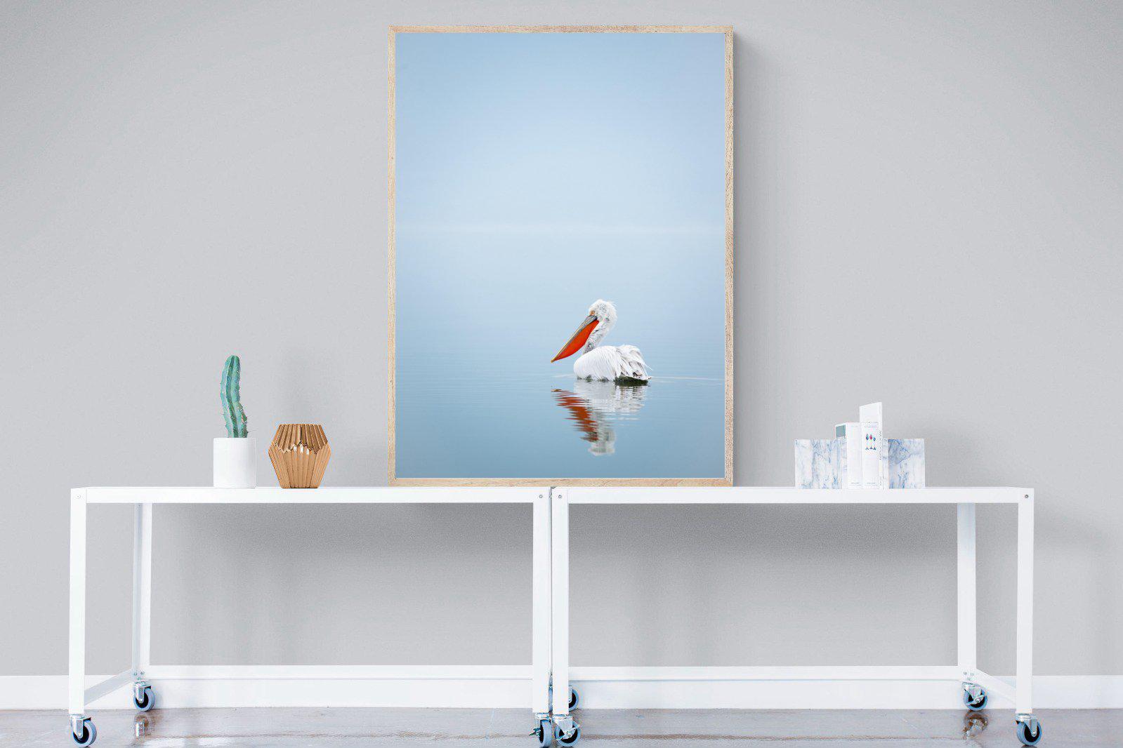 Pelican Blue-Wall_Art-90 x 120cm-Mounted Canvas-Wood-Pixalot