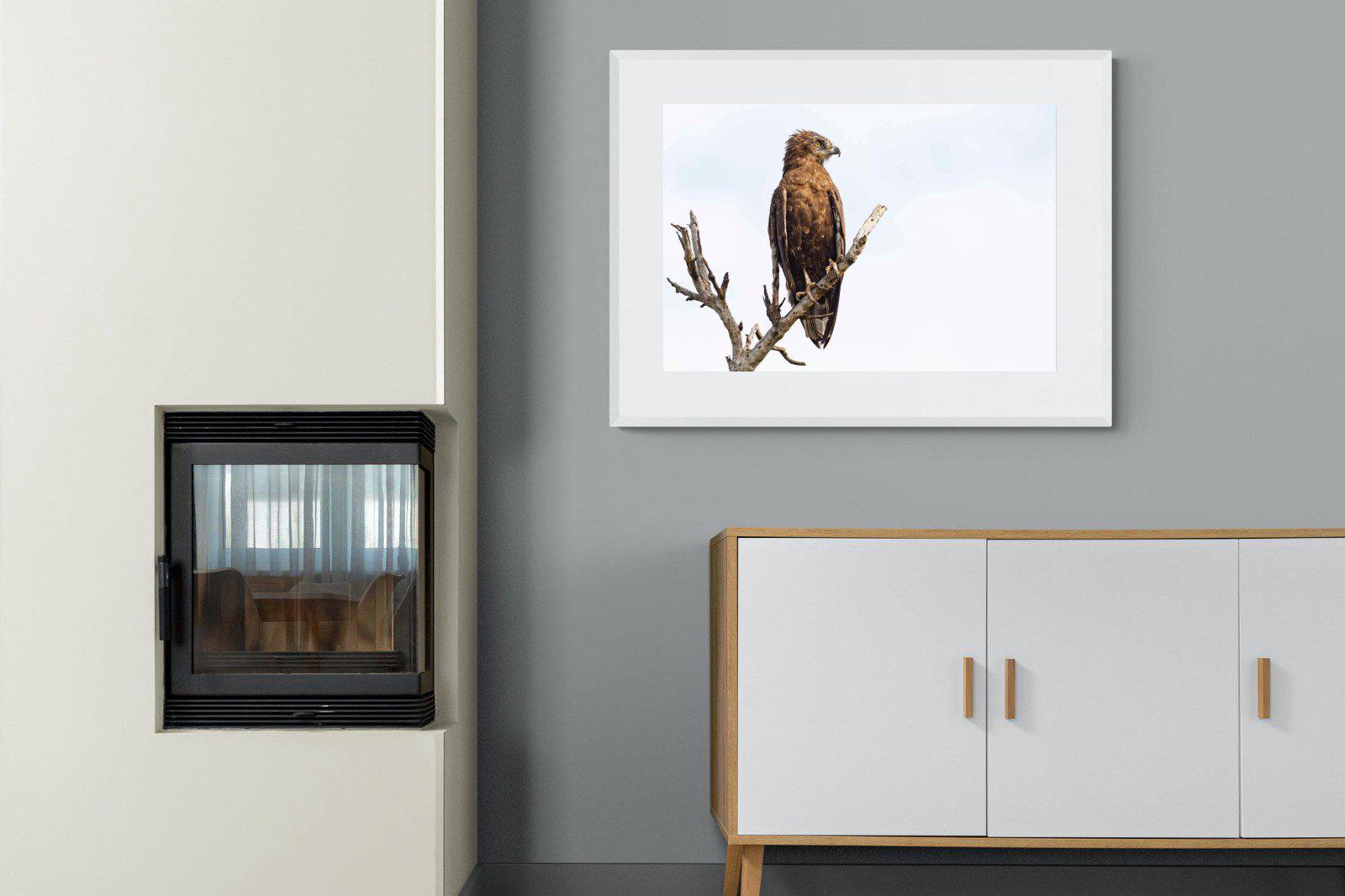 Perched-Wall_Art-100 x 75cm-Framed Print-White-Pixalot